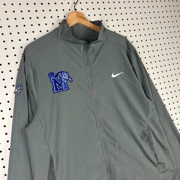 Nike 1 Cent Memphis Tiger Large Windbreaker Jacket  Penny Hardaway Gray Full Zip - Picture 2 of 6
